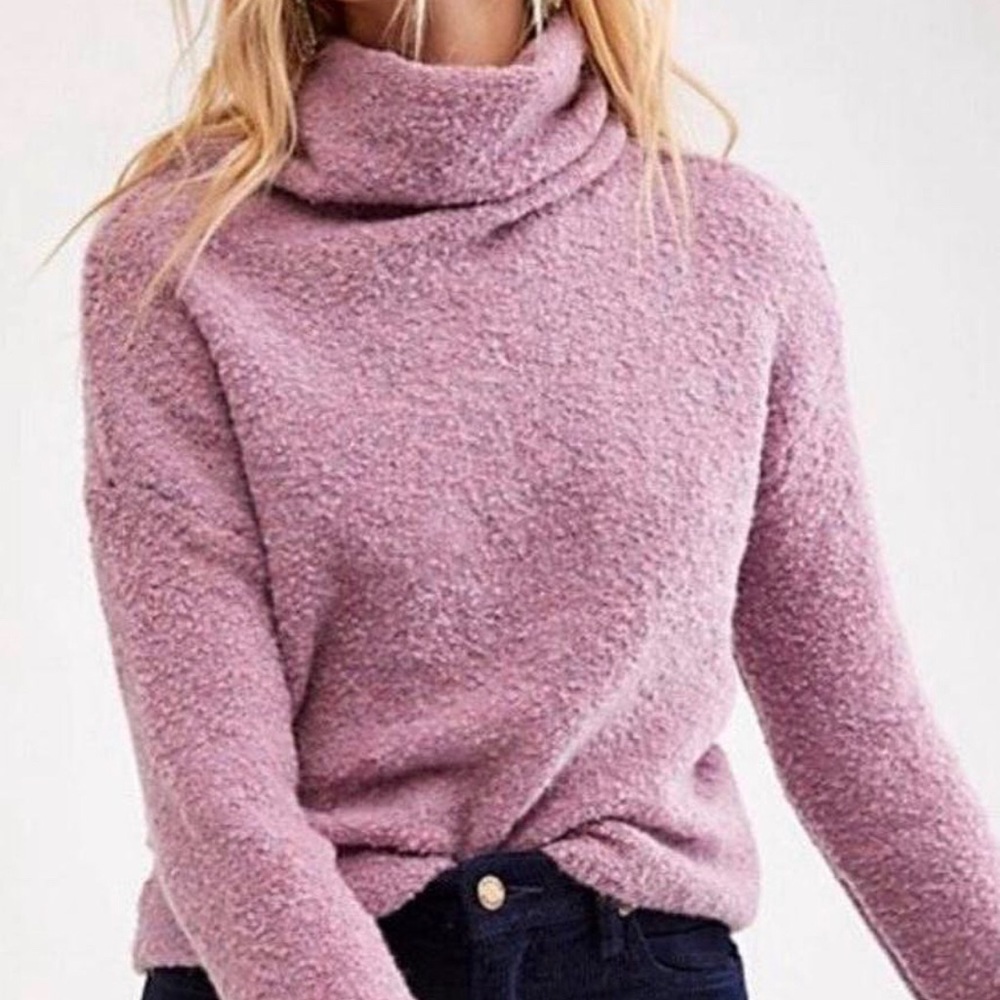 Free People Stormy Lavender Pullover Turtleneck